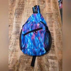 Blue and Purple Crossbody Backpack